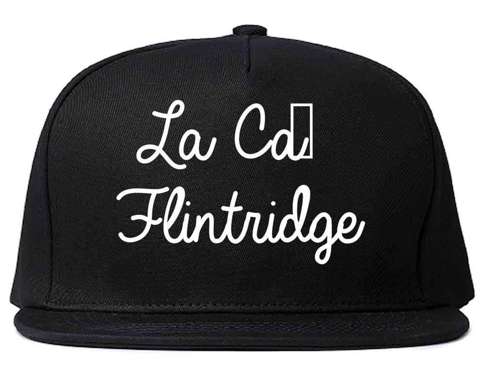 La Cañada Flintridge California CA Script Mens Snapback Hat Black