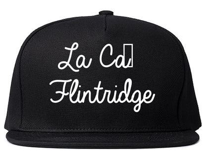 La Cañada Flintridge California CA Script Mens Snapback Hat Black