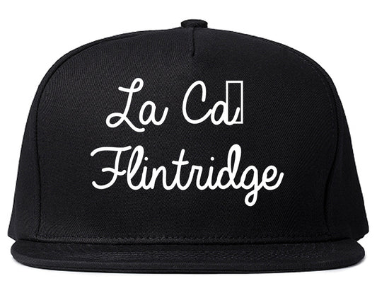 La Cañada Flintridge California CA Script Mens Snapback Hat Black