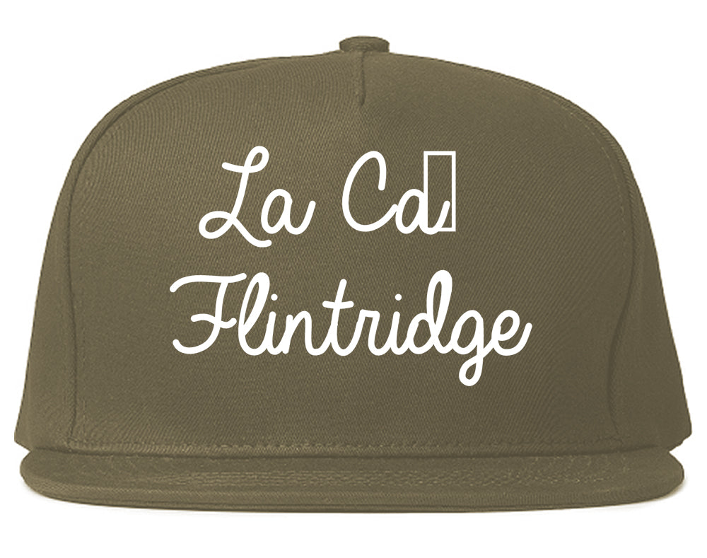 La Cañada Flintridge California CA Script Mens Snapback Hat Grey