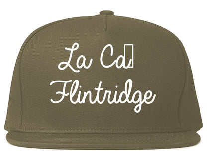 La Cañada Flintridge California CA Script Mens Snapback Hat Grey