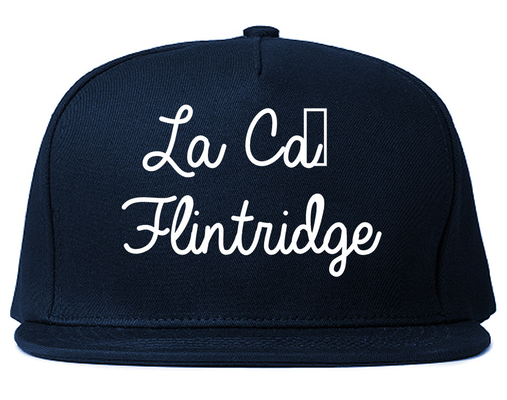 La Cañada Flintridge California CA Script Mens Snapback Hat Navy Blue