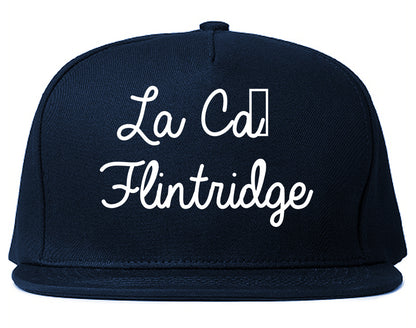 La Cañada Flintridge California CA Script Mens Snapback Hat Navy Blue