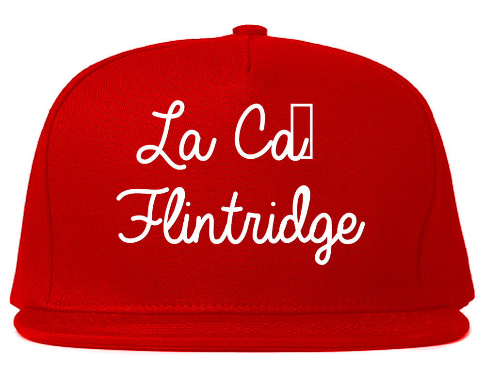 La Cañada Flintridge California CA Script Mens Snapback Hat Red