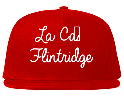 La Cañada Flintridge California CA Script Mens Snapback Hat Red
