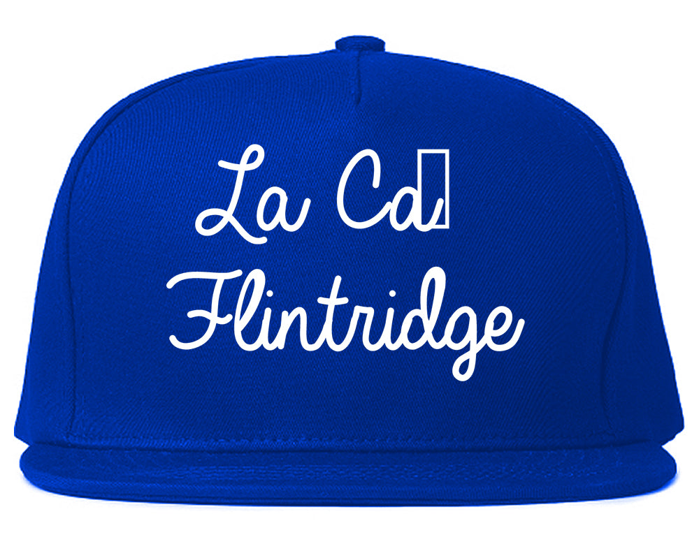 La Cañada Flintridge California CA Script Mens Snapback Hat Royal Blue