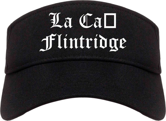 La Cañada Flintridge California CA Old English Mens Visor Cap Hat Black