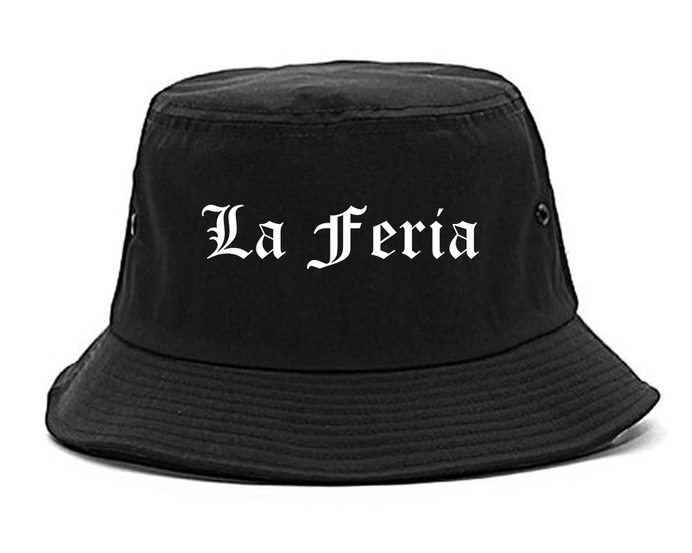 La Feria Texas TX Old English Mens Bucket Hat Black