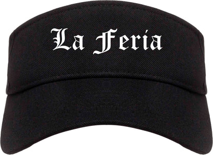 La Feria Texas TX Old English Mens Visor Cap Hat Black