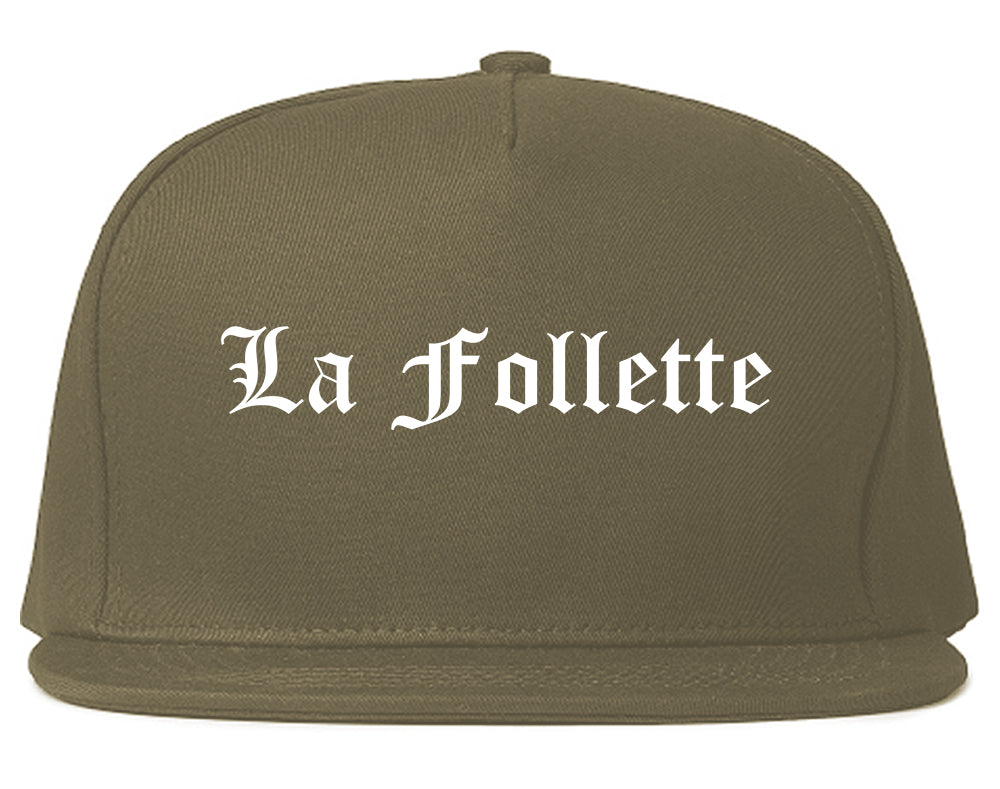 La Follette Tennessee TN Old English Mens Snapback Hat Grey