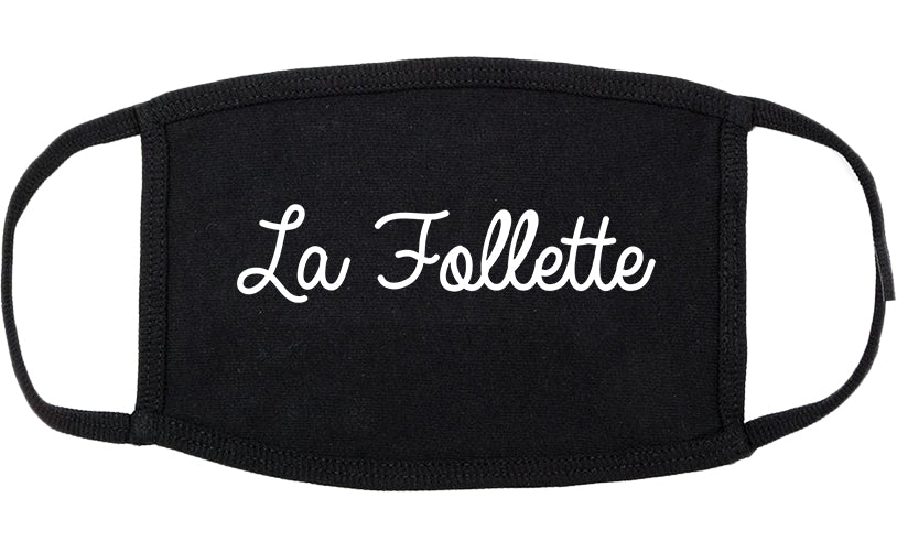 La Follette Tennessee TN Script Cotton Face Mask Black