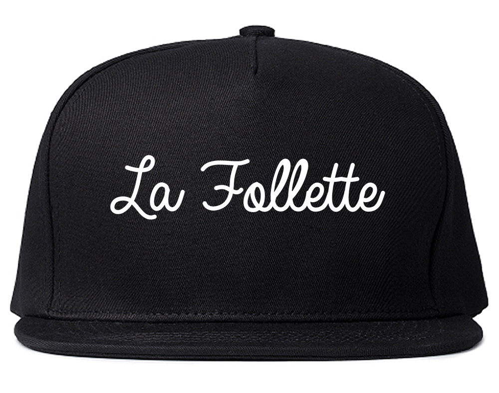 La Follette Tennessee TN Script Mens Snapback Hat Black