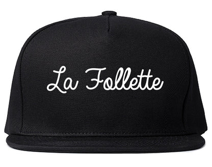 La Follette Tennessee TN Script Mens Snapback Hat Black