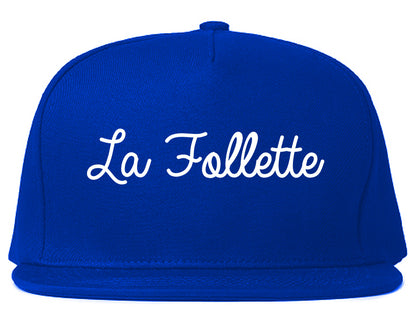 La Follette Tennessee TN Script Mens Snapback Hat Royal Blue