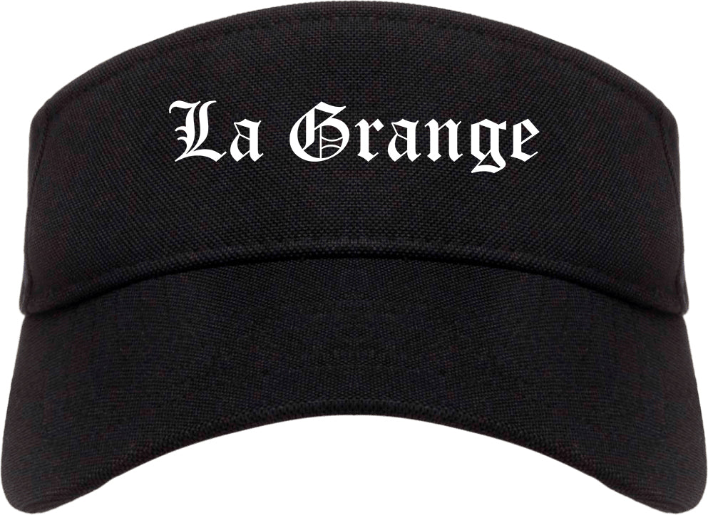 La Grange Illinois IL Old English Mens Visor Cap Hat Black