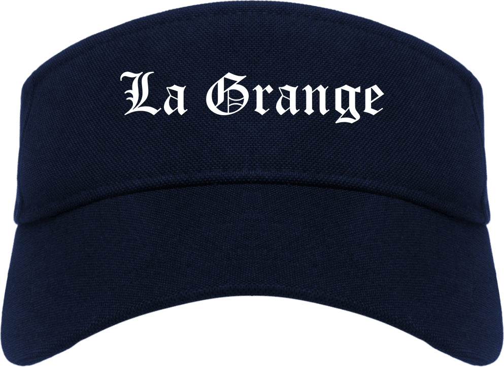 La Grange Illinois IL Old English Mens Visor Cap Hat Navy Blue