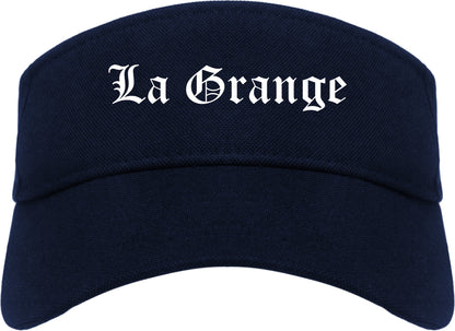 La Grange Kentucky KY Old English Mens Visor Cap Hat Navy Blue