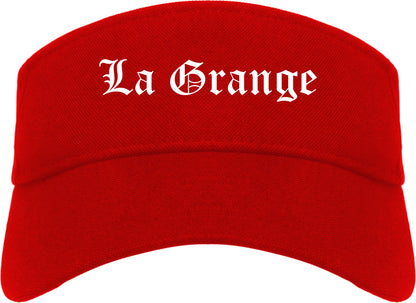 La Grange Kentucky KY Old English Mens Visor Cap Hat Red