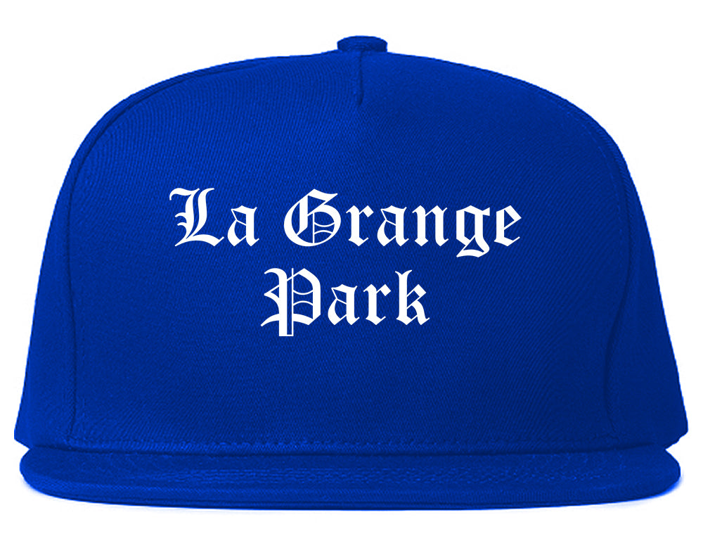 La Grange Park Illinois IL Old English Mens Snapback Hat Royal Blue