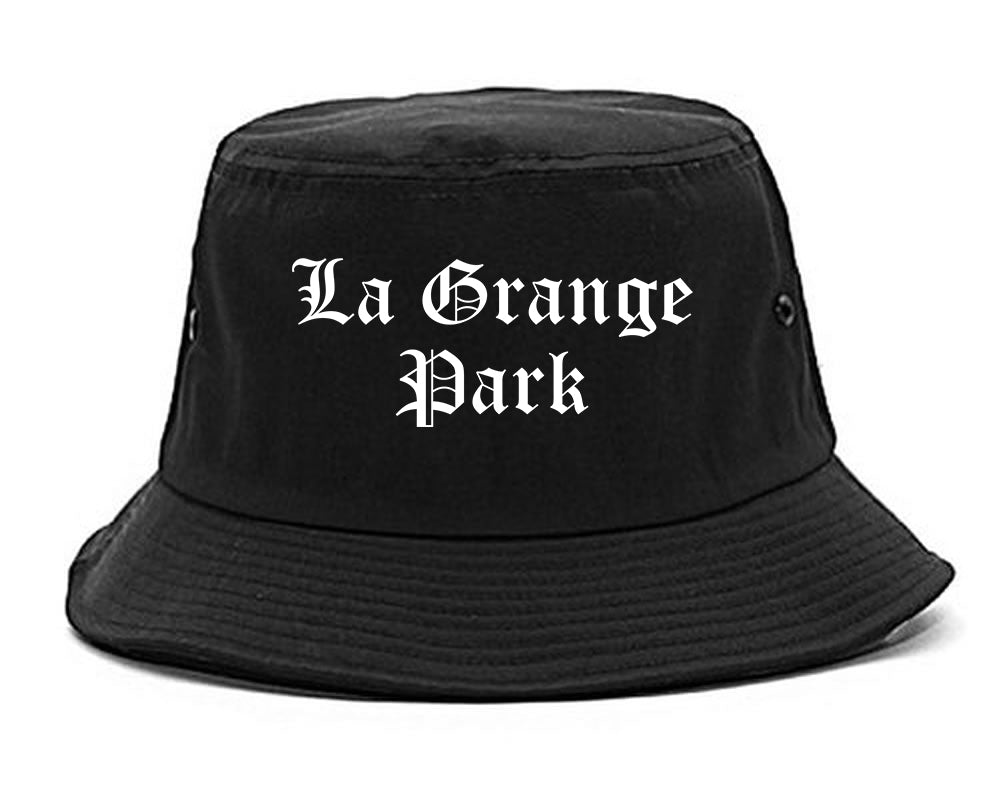 La Grange Park Illinois IL Old English Mens Bucket Hat Black