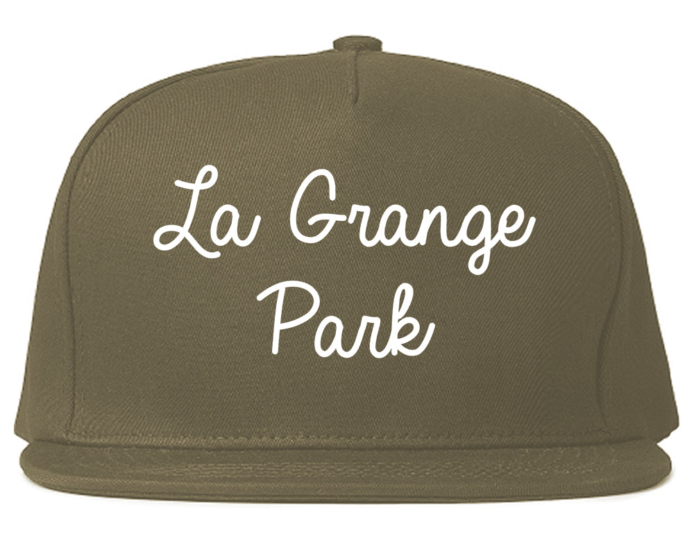 La Grange Park Illinois IL Script Mens Snapback Hat Grey