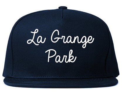 La Grange Park Illinois IL Script Mens Snapback Hat Navy Blue