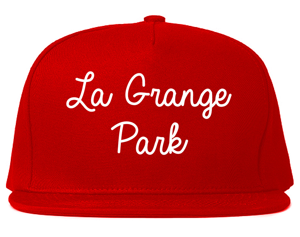 La Grange Park Illinois IL Script Mens Snapback Hat Red