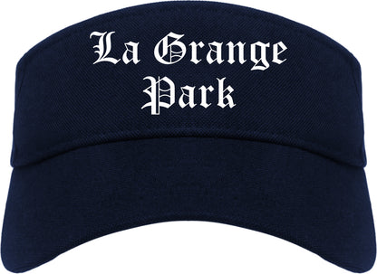 La Grange Park Illinois IL Old English Mens Visor Cap Hat Navy Blue