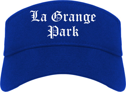 La Grange Park Illinois IL Old English Mens Visor Cap Hat Royal Blue