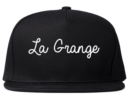La Grange Texas TX Script Mens Snapback Hat Black