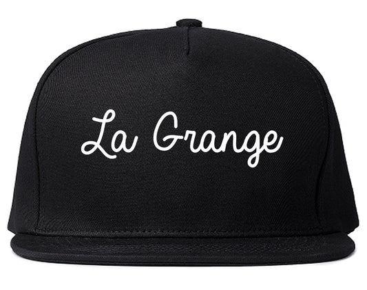 La Grange Texas TX Script Mens Snapback Hat Black