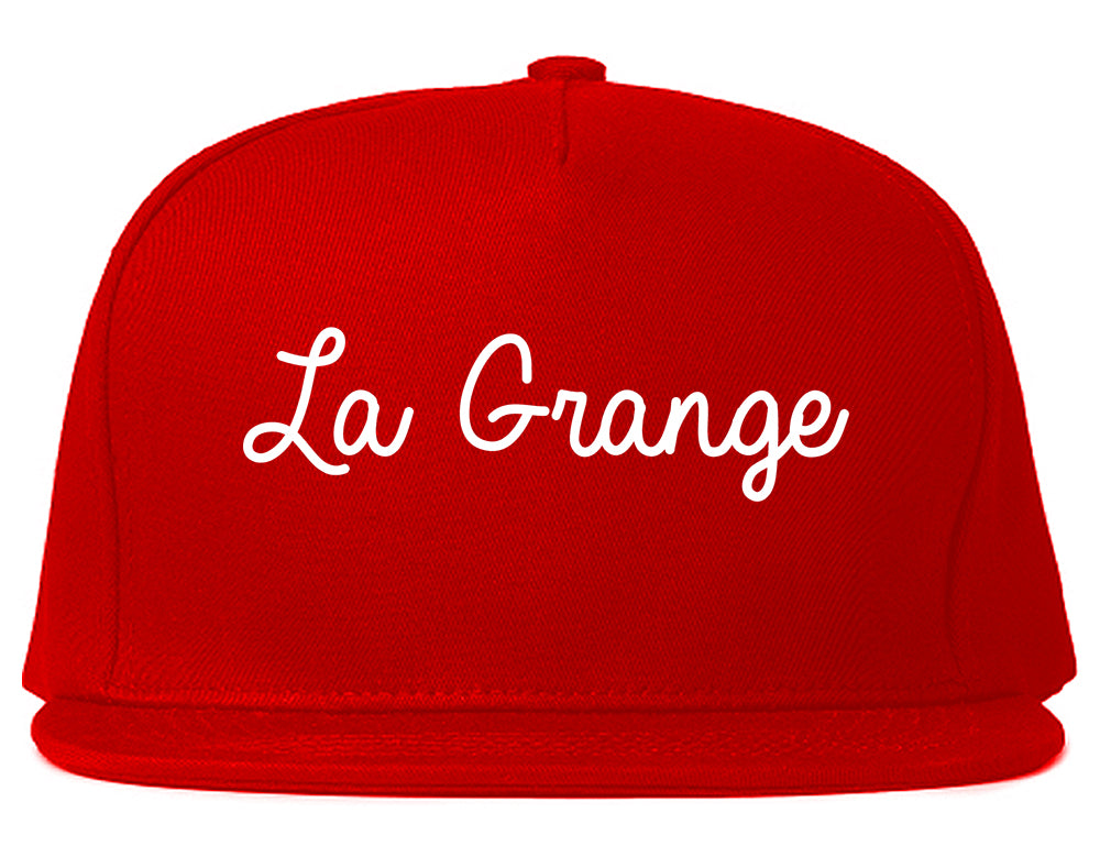 La Grange Texas TX Script Mens Snapback Hat Red