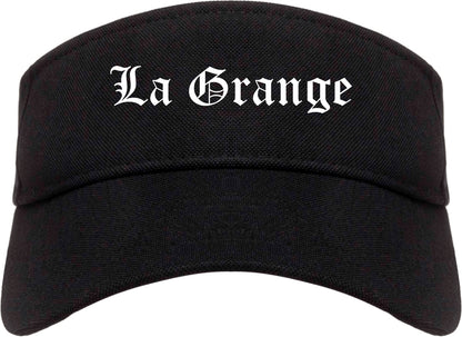 La Grange Texas TX Old English Mens Visor Cap Hat Black