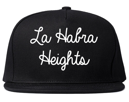 La Habra Heights California CA Script Mens Snapback Hat Black