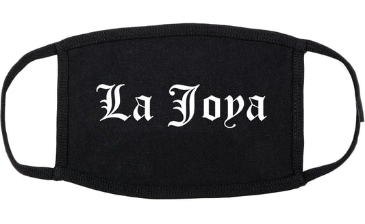 La Joya Texas TX Old English Cotton Face Mask Black