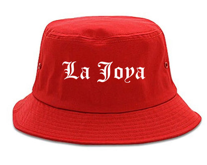 La Joya Texas TX Old English Mens Bucket Hat Red