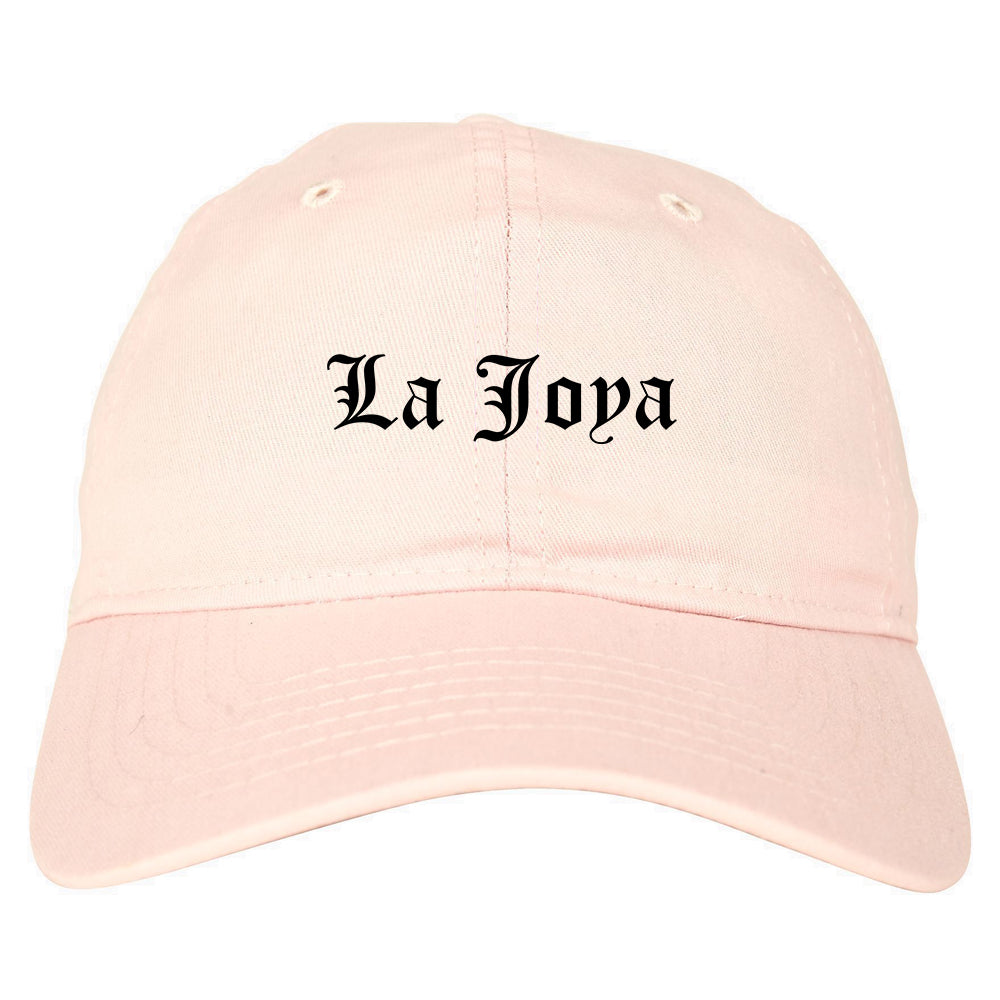La Joya Texas TX Old English Mens Dad Hat Baseball Cap Pink