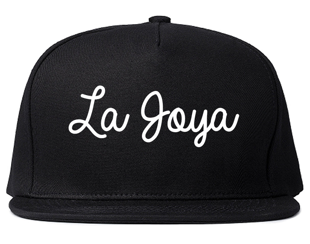 La Joya Texas TX Script Mens Snapback Hat Black