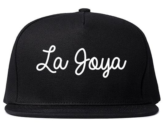 La Joya Texas TX Script Mens Snapback Hat Black