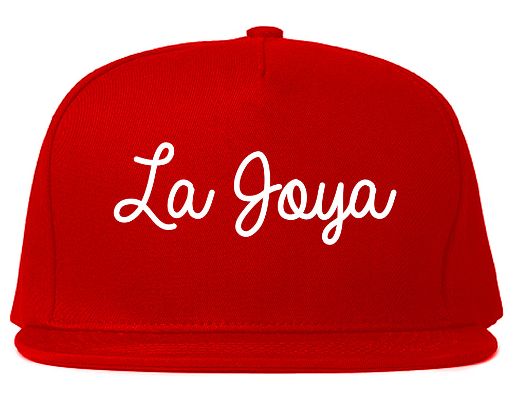 La Joya Texas TX Script Mens Snapback Hat Red
