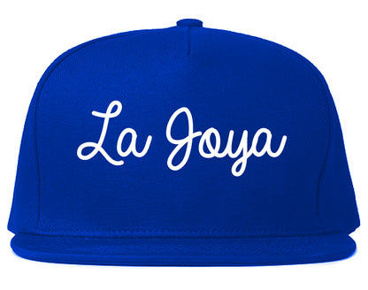 La Joya Texas TX Script Mens Snapback Hat Royal Blue