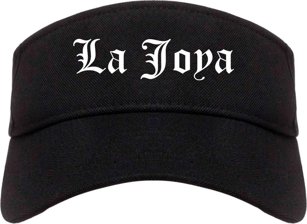 La Joya Texas TX Old English Mens Visor Cap Hat Black