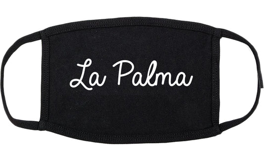 La Palma California CA Script Cotton Face Mask Black