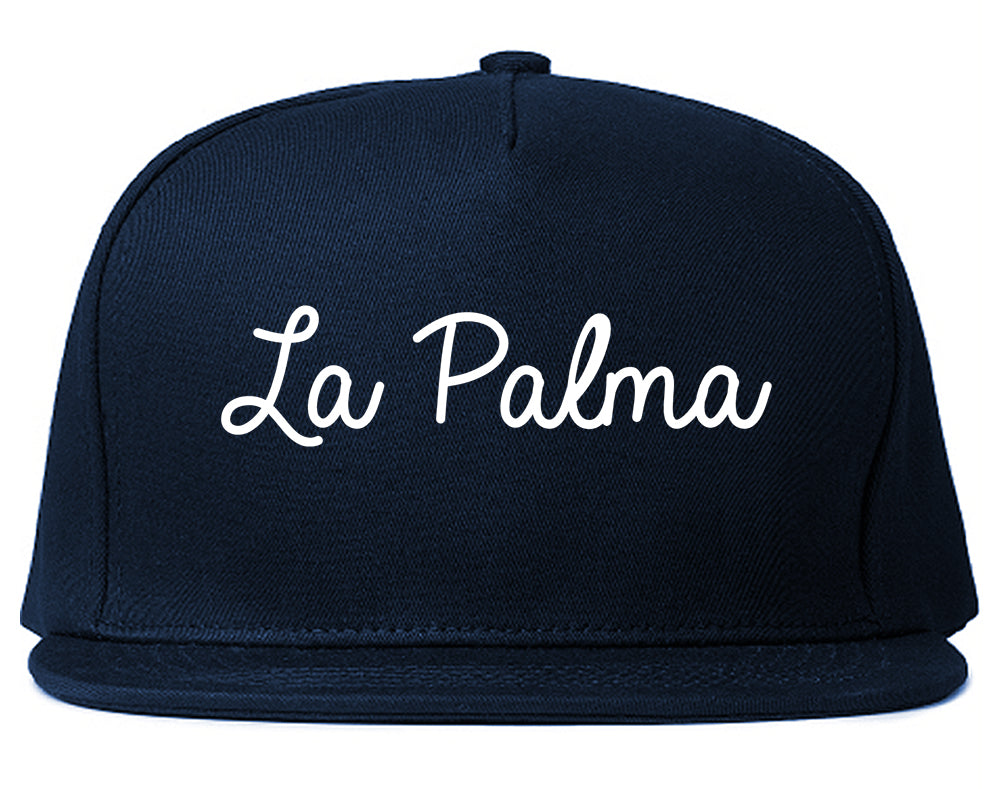 La Palma California CA Script Mens Snapback Hat Navy Blue
