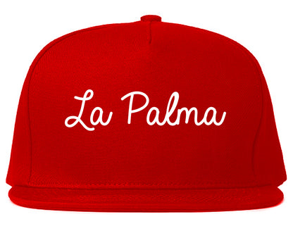 La Palma California CA Script Mens Snapback Hat Red