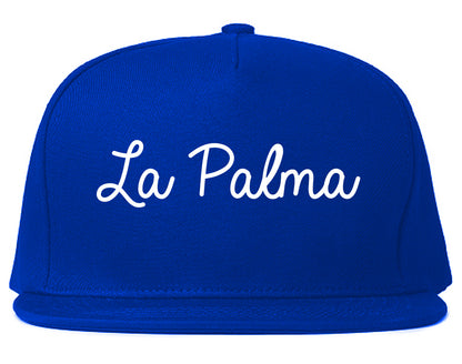 La Palma California CA Script Mens Snapback Hat Royal Blue