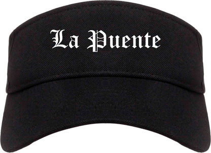 La Puente California CA Old English Mens Visor Cap Hat Black