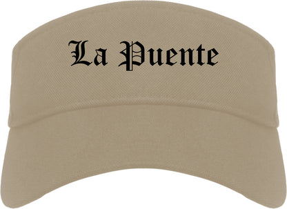 La Puente California CA Old English Mens Visor Cap Hat Khaki