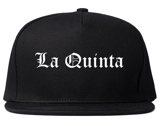 La Quinta California CA Old English Mens Snapback Hat Black
