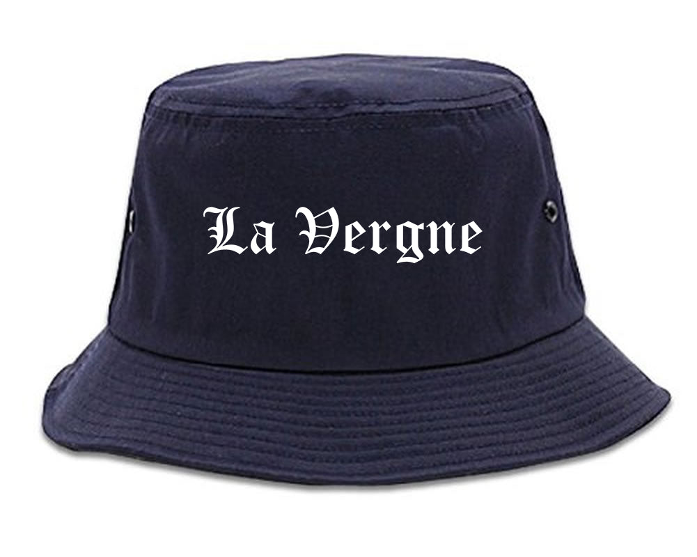 La Vergne Tennessee TN Old English Mens Bucket Hat Navy Blue